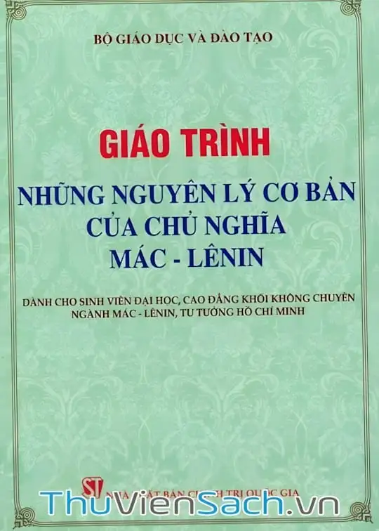 Ảnh bìa sách Giáo Trình Những Nguyên Lí Cơ Bản Của Chủ Nghĩa Mac-Lenin