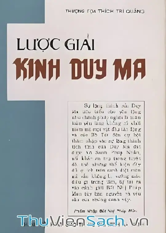 Ảnh bìa sách Trí Quảng Toàn Tập - Lược Giải Kinh Duy Ma