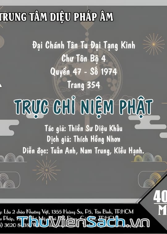 Ảnh bìa sách Trực Chỉ Niệm Phật